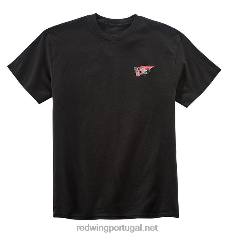 pretoRed Wing camiseta estilo 97406 ringer com logo unissex em algodão F2TL2258