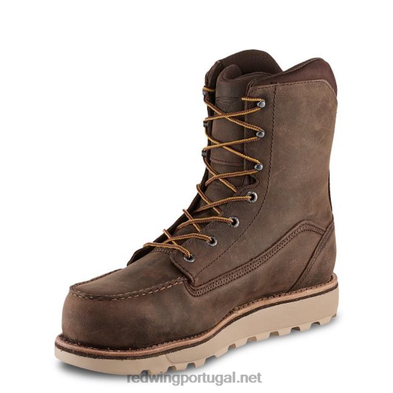 bronzeadoRed Wing Bota de segurança masculina Work - Style 2418 Traction Tred de 8 polegadas à prova d'água F2TL2126