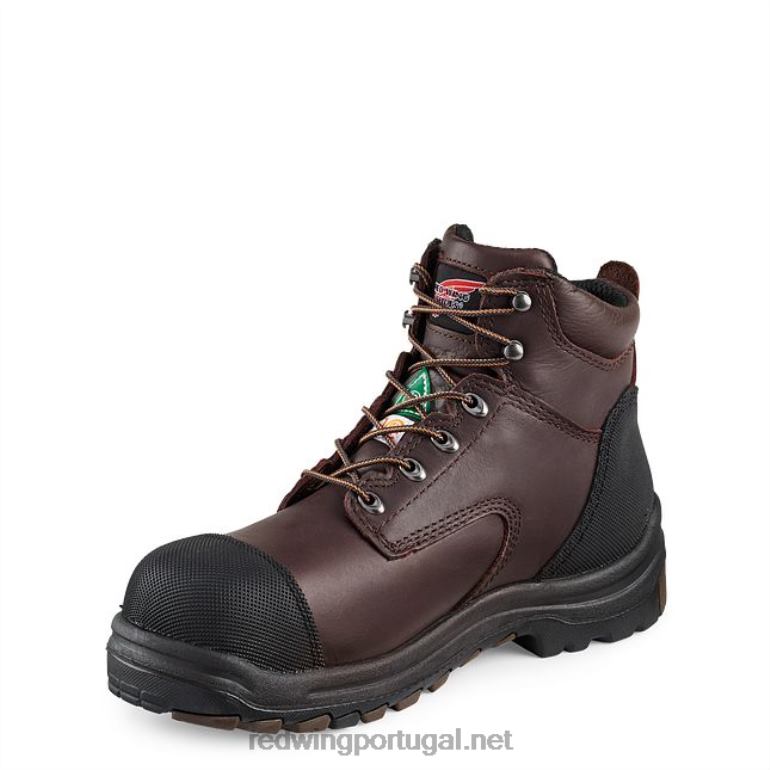 marromRed Wing Bota de segurança masculina estilo 4217 dynaforce de 6 polegadas à prova d'água para trabalho F2TL2128