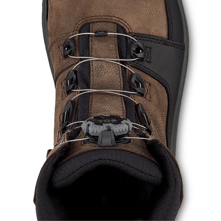 marromRed Wing Bota de segurança masculina estilo 4402 king toe adc à prova d'água de 6 polegadas F2TL2119