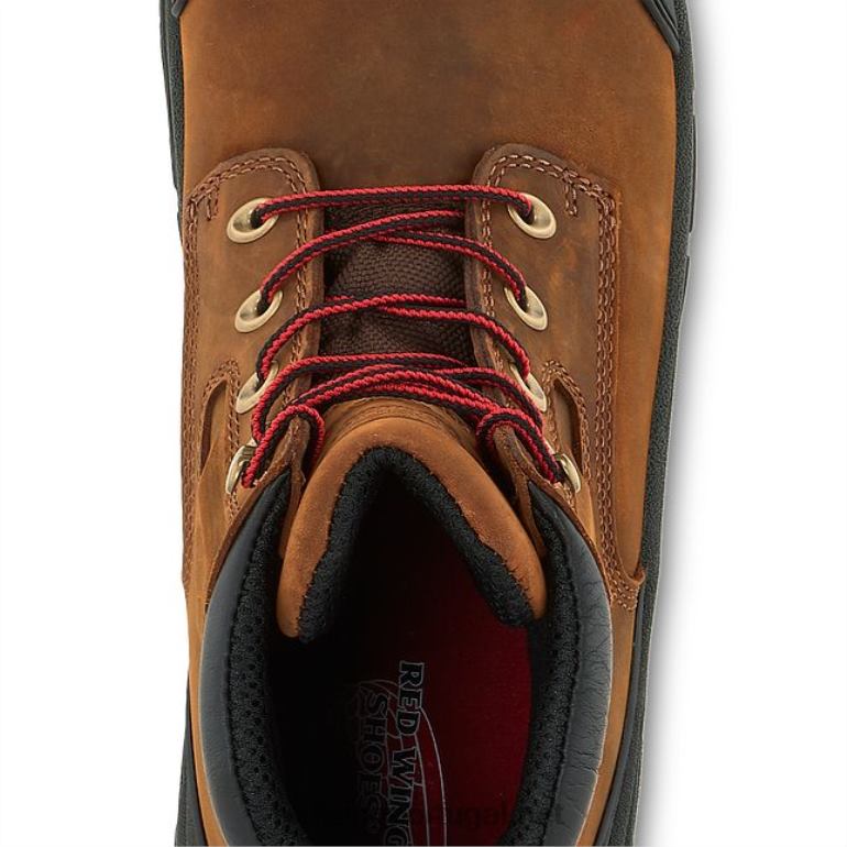 marromRed Wing Bota de segurança masculina estilo 4436 supersola de 11 polegadas à prova d'água metguard pull-on F2TL2120