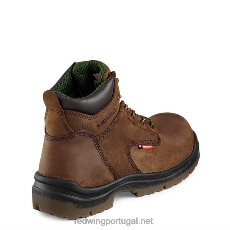 marromRed Wing Bota de segurança masculina estilo 4456 king toe de 6 polegadas com biqueira de trabalho F2TL2111