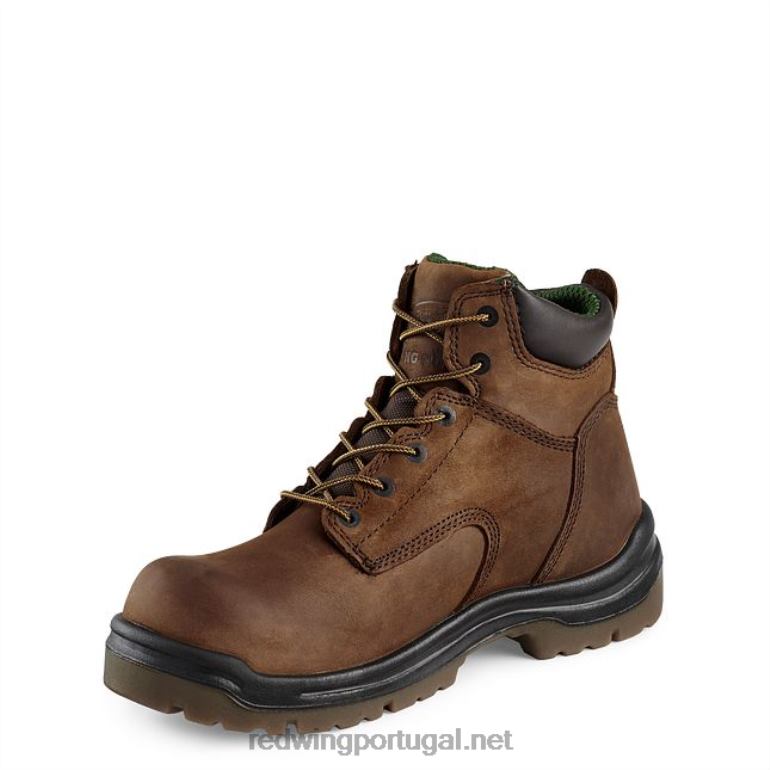 marromRed Wing Bota de segurança masculina estilo 4456 king toe de 6 polegadas com biqueira de trabalho F2TL2111