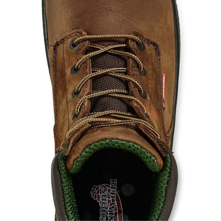 marromRed Wing Bota de segurança masculina estilo 4456 king toe de 6 polegadas com biqueira de trabalho F2TL2111