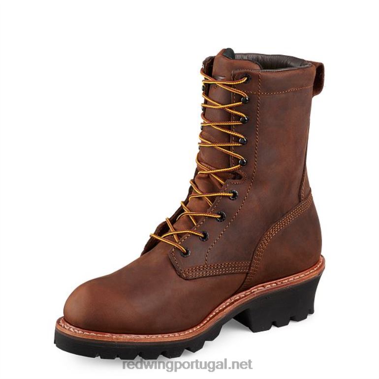marromRed Wing Bota de segurança masculina work - style 6617 tradesman de 6 polegadas com zíper lateral à prova d'água F2TL285