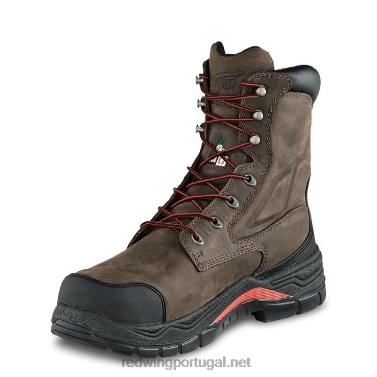 marromRed Wing Bota masculina estilo 4441 supersola de segurança com isolamento de 11 polegadas F2TL2103