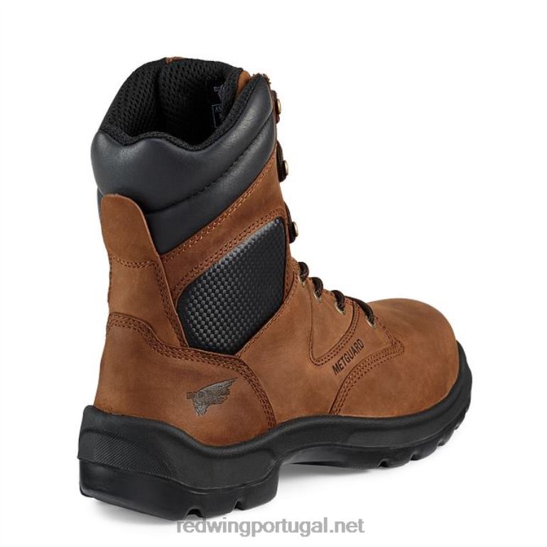 marromRed Wing Bota metguard masculina estilo 4433 supersole de segurança à prova d'água de 6 polegadas F2TL287