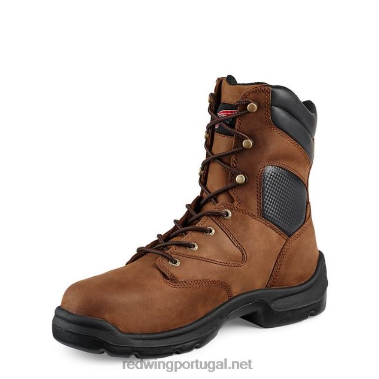 marromRed Wing Bota metguard masculina estilo 4433 supersole de segurança à prova d'água de 6 polegadas F2TL287