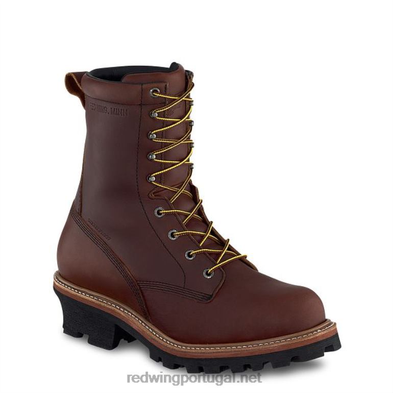 marromRed Wing bota de segurança masculina estilo 2233 supersola de 8 polegadas F2TL279