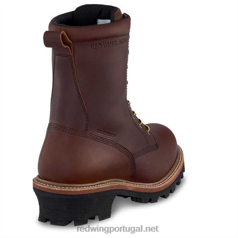 marromRed Wing bota de segurança masculina estilo 2233 supersola de 8 polegadas F2TL279