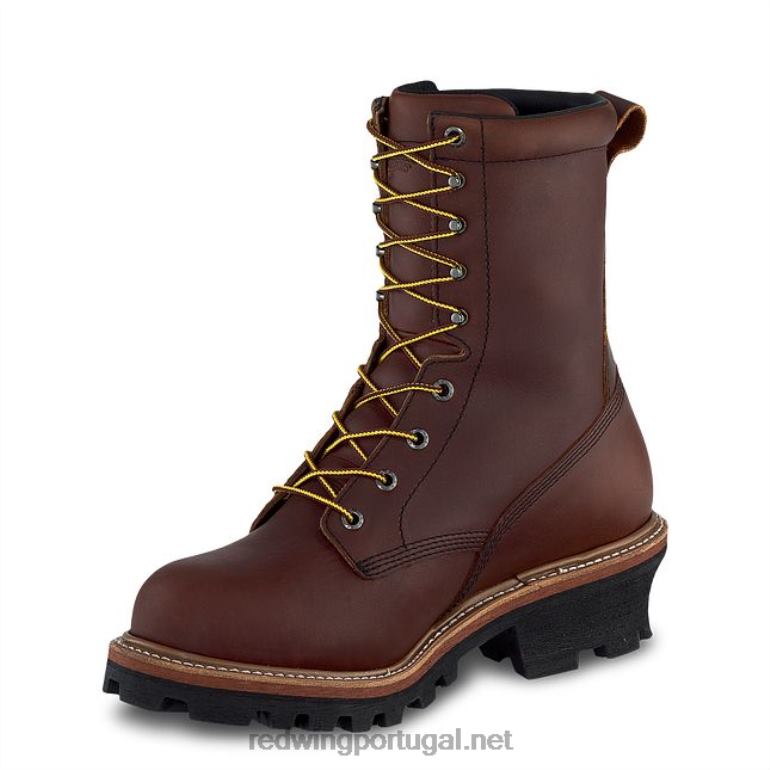 marromRed Wing bota de segurança masculina estilo 2233 supersola de 8 polegadas F2TL279