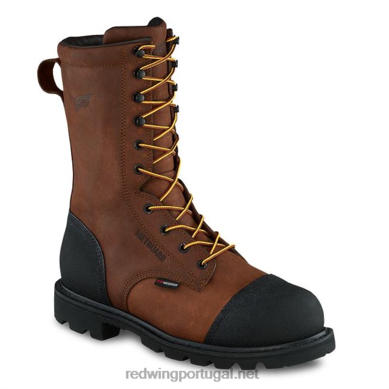 marromRed Wing bota de segurança masculina estilo 2401 flexforce de 6 polegadas à prova d'água F2TL268