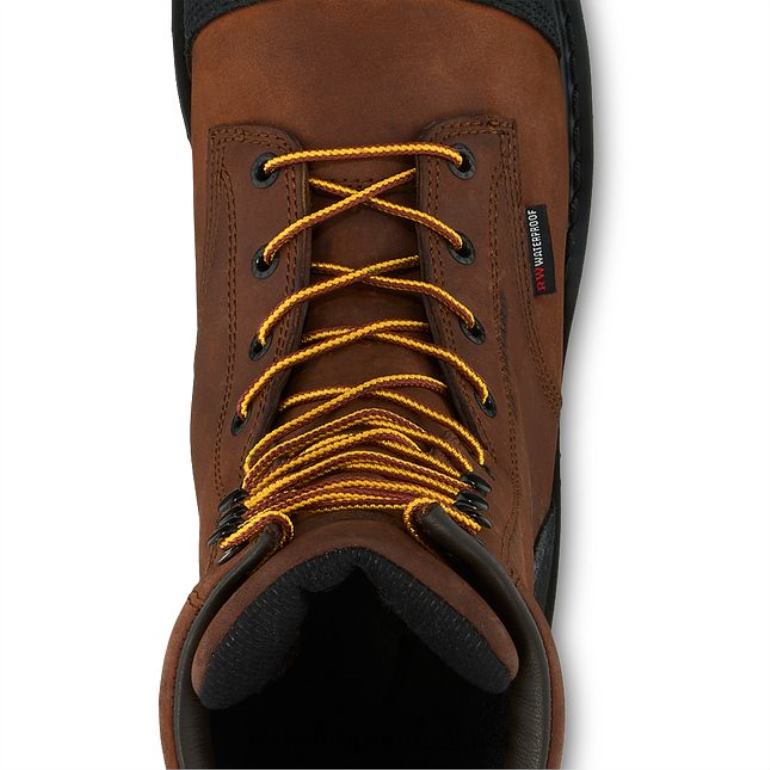 marromRed Wing bota de segurança masculina estilo 2401 flexforce de 6 polegadas à prova d'água F2TL268