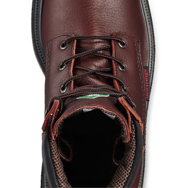 marromRed Wing bota de trabalho - estilo 3517 burnside masculina de 6 polegadas à prova d'água, bota de segurança csa F2TL2106