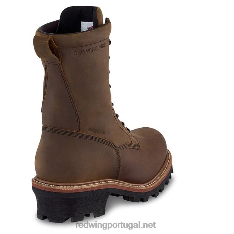 marromRed Wing bota de trabalho - estilo 402 supersola masculina de 8 polegadas F2TL2116