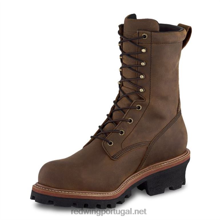 marromRed Wing bota de trabalho - estilo 402 supersola masculina de 8 polegadas F2TL2116