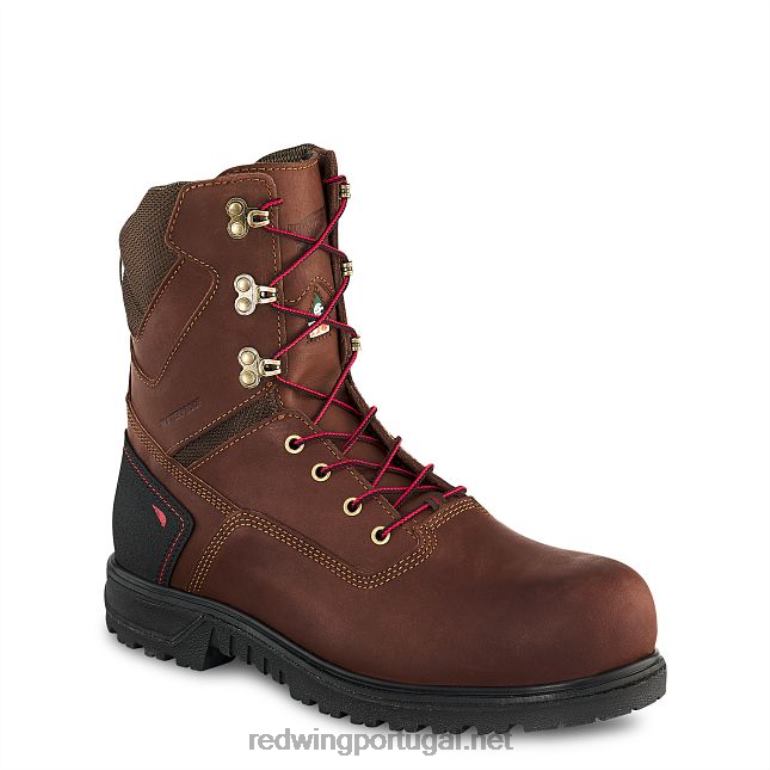 marromRed Wing bota de trabalho - estilo 435 king toe masculina de 6 polegadas à prova d'água F2TL298