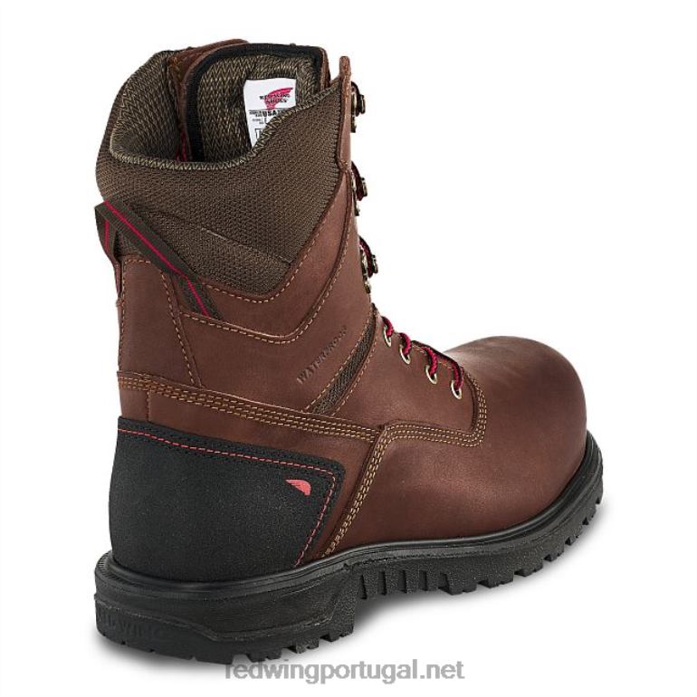 marromRed Wing bota de trabalho - estilo 435 king toe masculina de 6 polegadas à prova d'água F2TL298