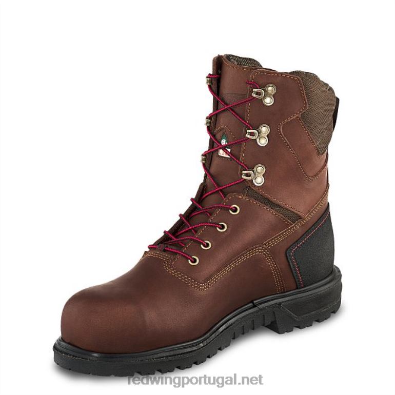 marromRed Wing bota de trabalho - estilo 435 king toe masculina de 6 polegadas à prova d'água F2TL298