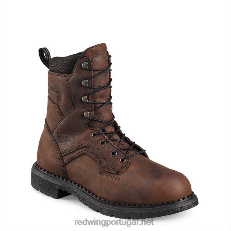 marromRed Wing bota de trabalho - estilo 604 supersole 2.0 masculina de 6 polegadas à prova d'água F2TL270