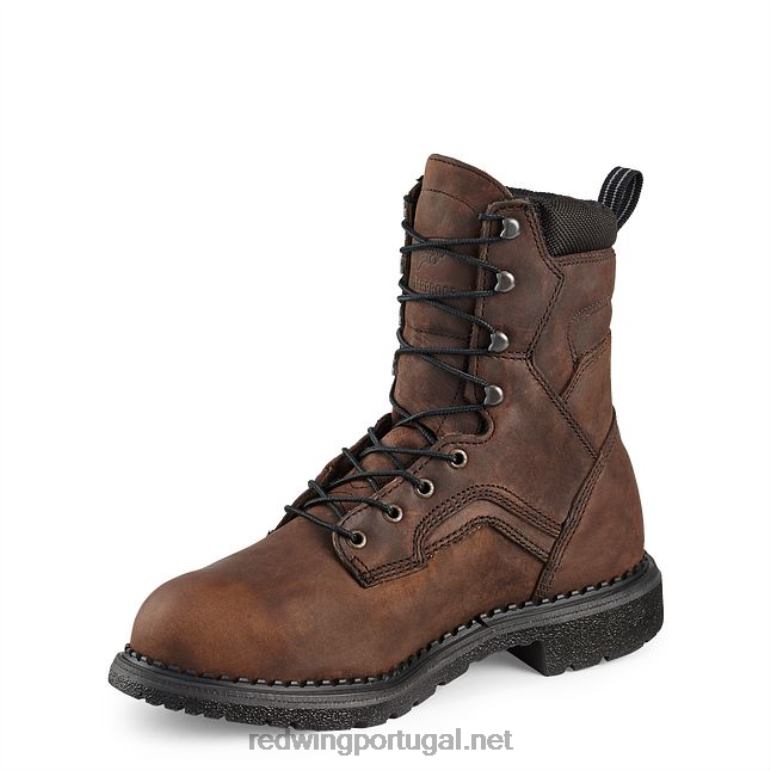 marromRed Wing bota de trabalho - estilo 604 supersole 2.0 masculina de 6 polegadas à prova d'água F2TL270