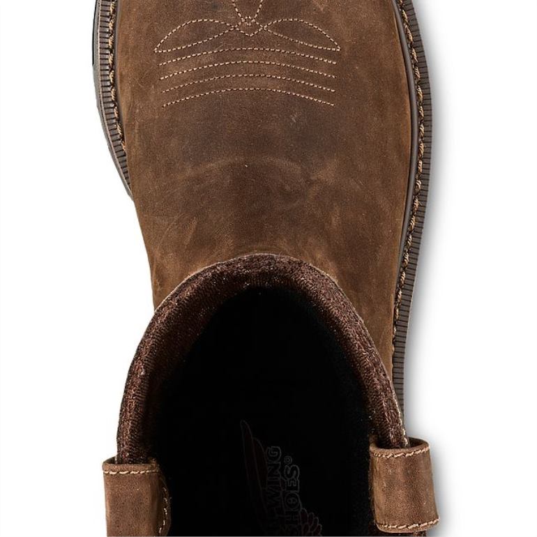 marromRed Wing bota de trabalho - estilo 866 traction tred masculina de 9 polegadas sem salto F2TL2124
