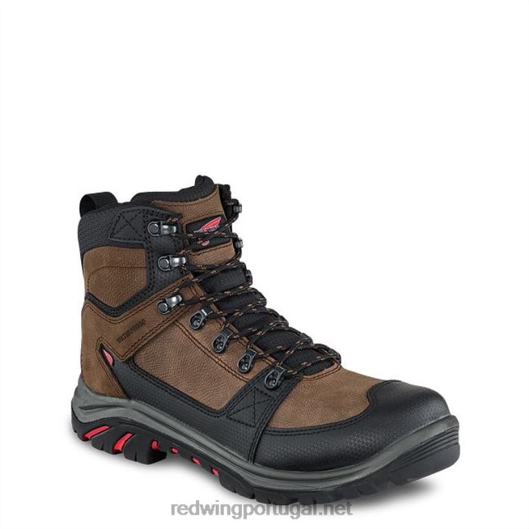 marromRed Wing carteira estilo 96579 com três dobras carteira unissex em couro F2TL29