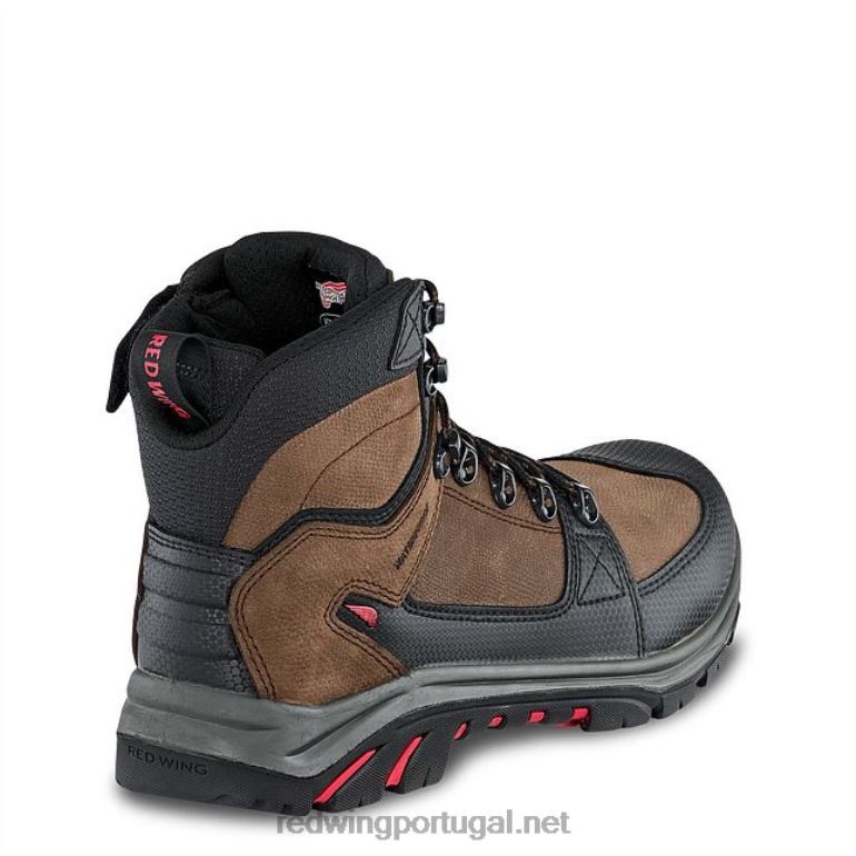 marromRed Wing carteira estilo 96579 com três dobras carteira unissex em couro F2TL29