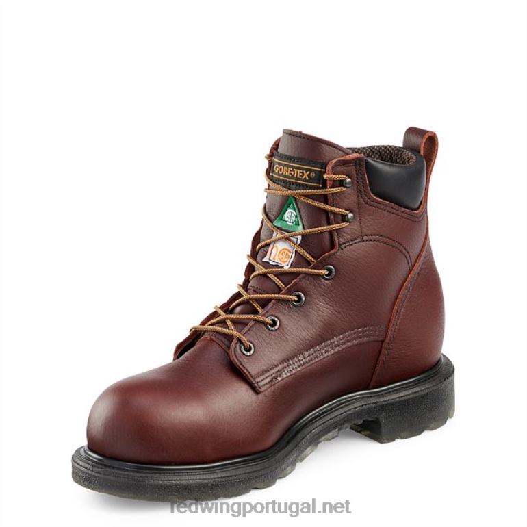 marromRed Wing trabalho - estilo 2412 supersola 2.0 masculina de 8 polegadas isolada, bota de segurança csa à prova d'água F2TL2105