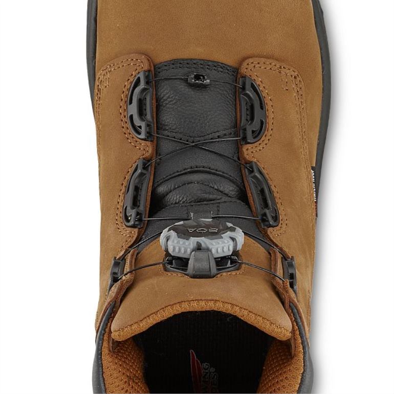 marromRed Wing trabalho - estilo 3531 jibóia masculina de 8 polegadas, à prova d'água, bota de segurança csa F2TL2118