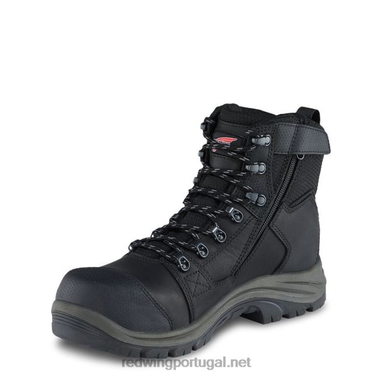 pretoRed Wing Bota de segurança masculina estilo 4422 flexbond de 8 polegadas com biqueira de trabalho F2TL286