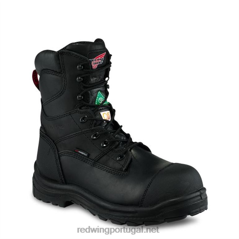 pretoRed Wing Bota masculina estilo 2260 king toe de 6 polegadas isolada e à prova d'água F2TL276