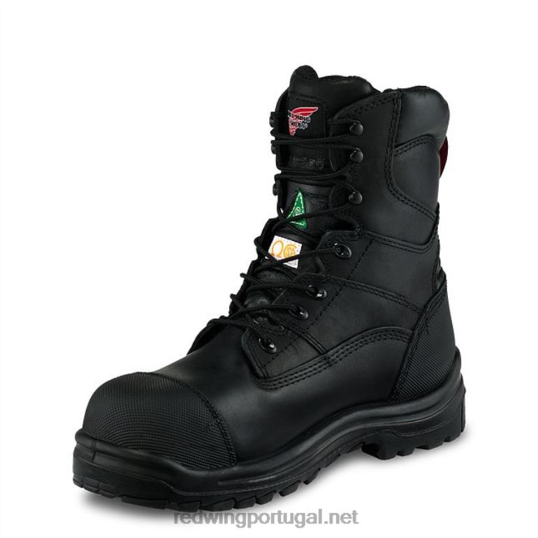 pretoRed Wing Bota masculina estilo 2260 king toe de 6 polegadas isolada e à prova d'água F2TL276