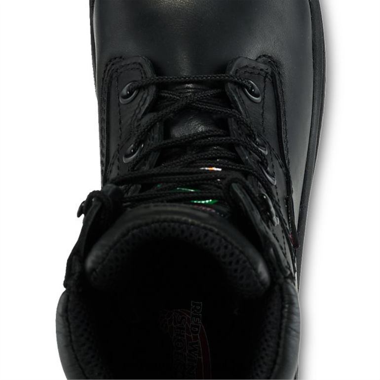 pretoRed Wing Bota masculina estilo 2260 king toe de 6 polegadas isolada e à prova d'água F2TL276