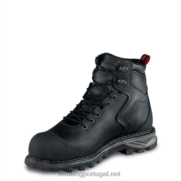pretoRed Wing Bota masculina estilo 2410 burnside de segurança à prova d'água de 6 polegadas F2TL2108