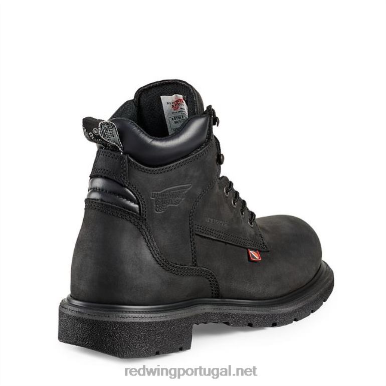 pretoRed Wing Bota masculina estilo 6670 truhiker de segurança à prova d'água de 6 polegadas para caminhada F2TL2129