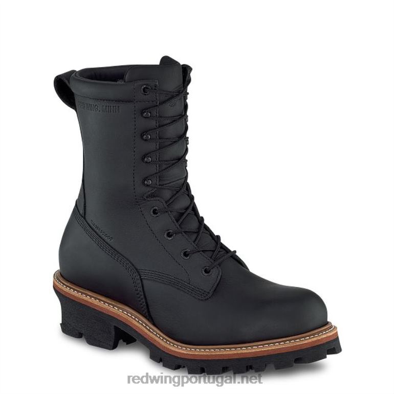 pretoRed Wing bota de trabalho - estilo 4454 brnr xp masculina de 8 polegadas isolada, à prova d'água e biqueira de segurança F2TL266