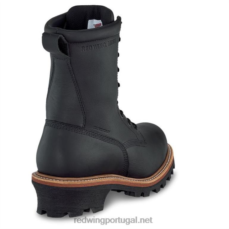 pretoRed Wing bota de trabalho - estilo 4454 brnr xp masculina de 8 polegadas isolada, à prova d'água e biqueira de segurança F2TL266
