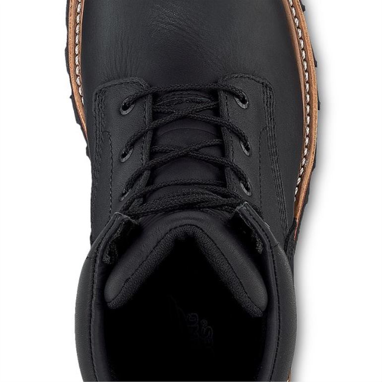 pretoRed Wing bota de trabalho - estilo 4454 brnr xp masculina de 8 polegadas isolada, à prova d'água e biqueira de segurança F2TL266