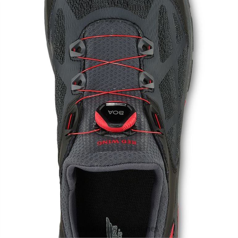 preto/vermelhoRed Wing sapato de trabalho atlético estilo 6338 para atletismo masculino F2TL2135