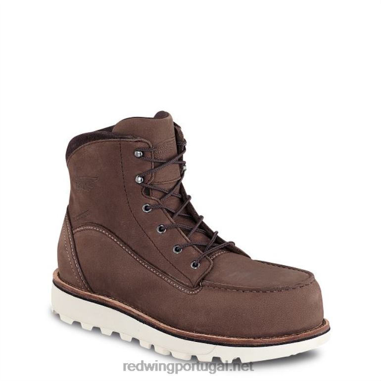 castanhaRed Wing Trabalho - estilo 3537 traction tred lite bota feminina de segurança csa à prova d'água de 8 polegadas F2TL2155