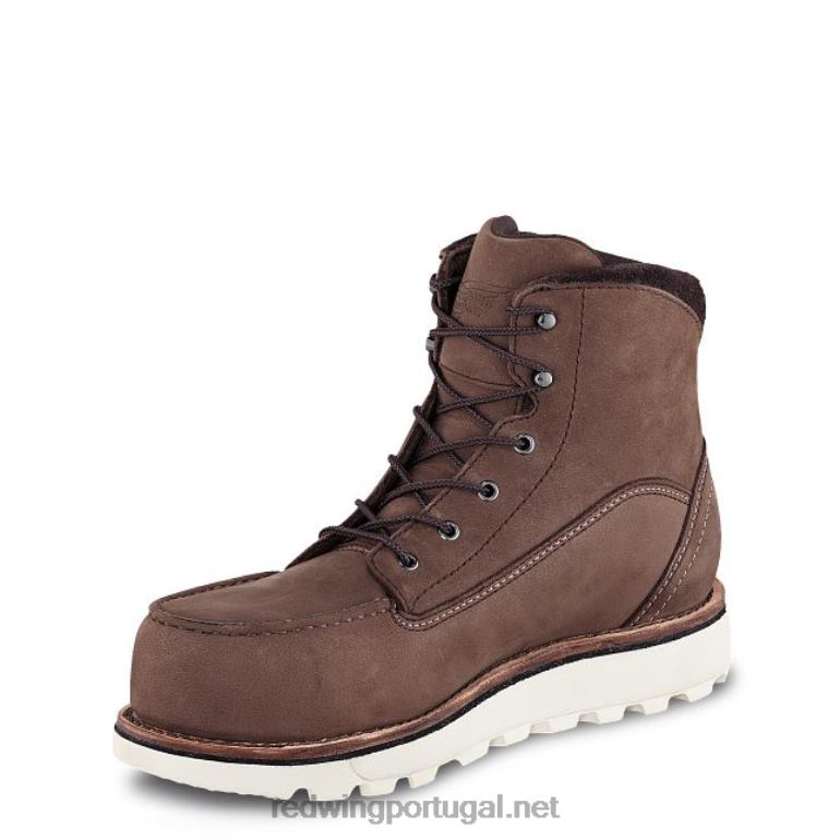 castanhaRed Wing Trabalho - estilo 3537 traction tred lite bota feminina de segurança csa à prova d'água de 8 polegadas F2TL2155