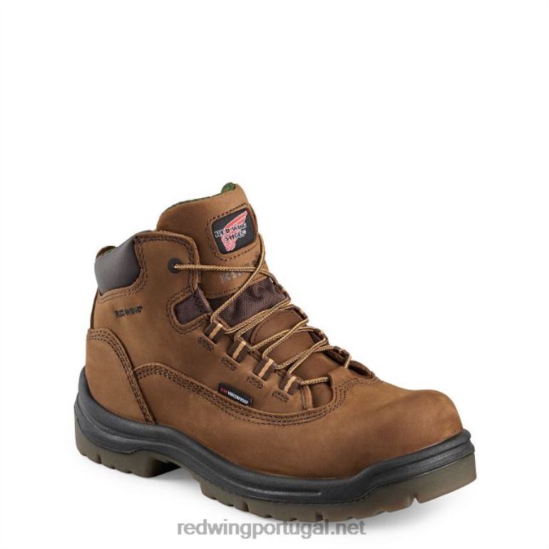 marromRed Wing Trabalho - Estilo 1224 Traction Tred Lite Feminino Bota de bico macio à prova d'água de 6 polegadas F2TL2158