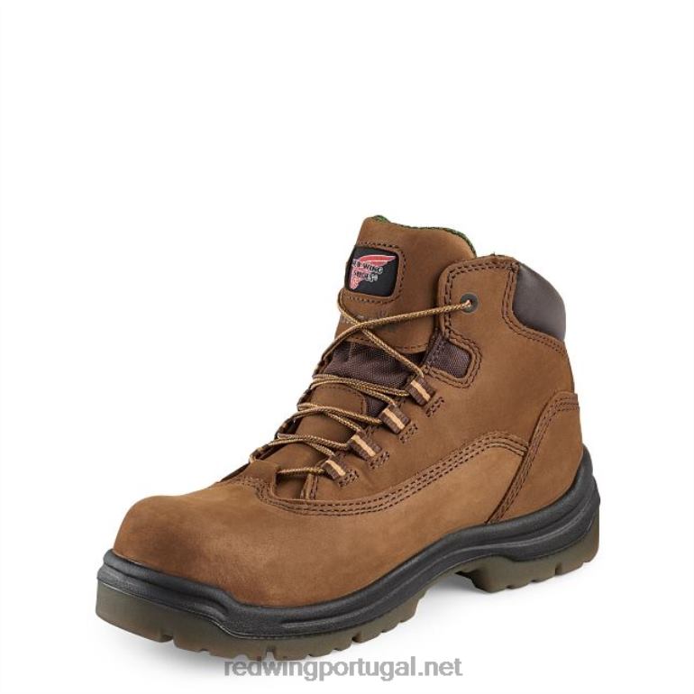 marromRed Wing Trabalho - Estilo 1224 Traction Tred Lite Feminino Bota de bico macio à prova d'água de 6 polegadas F2TL2158
