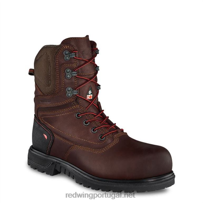marromRed Wing Trabalho - estilo 2444 traction tred lite bota feminina de segurança à prova d'água de 6 polegadas F2TL2154