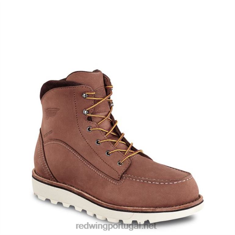 tijoloRed Wing Bota feminina work - estilo 2345 tradeswoman de segurança à prova d'água de 6 polegadas F2TL2159