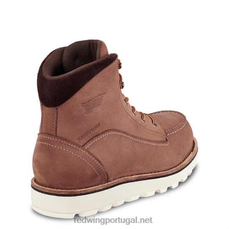 tijoloRed Wing Bota feminina work - estilo 2345 tradeswoman de segurança à prova d'água de 6 polegadas F2TL2159