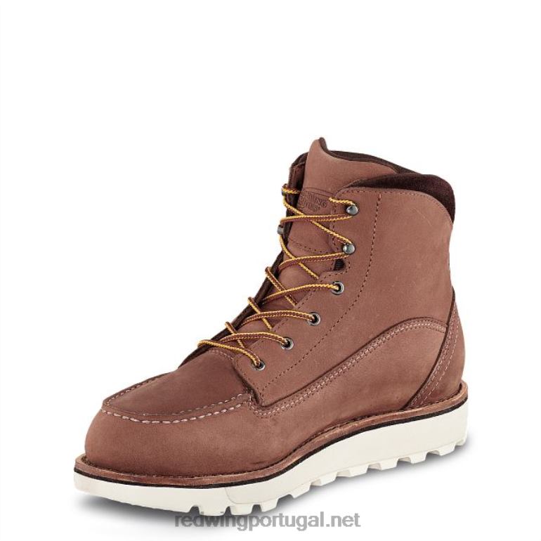 tijoloRed Wing Bota feminina work - estilo 2345 tradeswoman de segurança à prova d'água de 6 polegadas F2TL2159