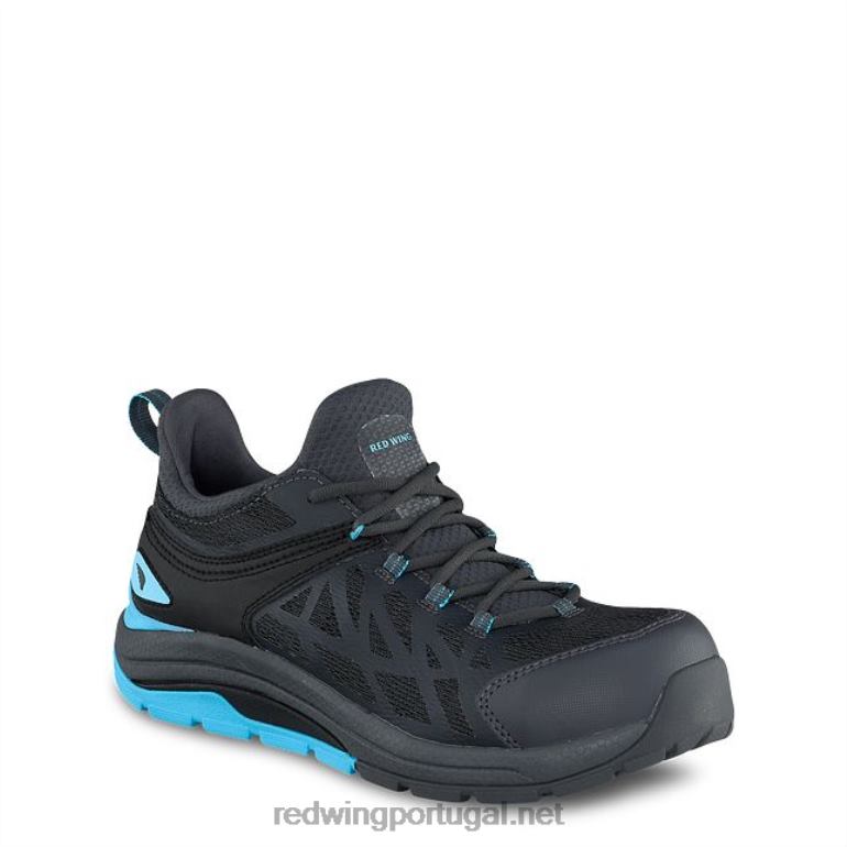 Preto AzulRed Wing Trabalho - estilo 2445 traction tred lite bota feminina de segurança à prova d'água de 6 polegadas F2TL2164